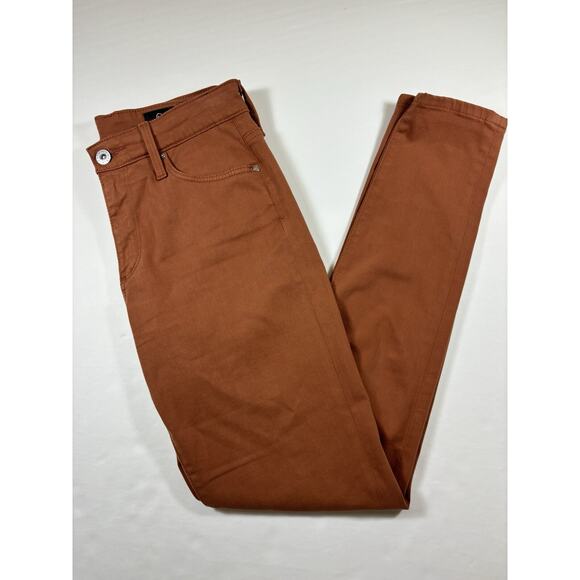 AG Adriano Goldschmied The Farrah Skinny Ankle High-rise Jeans Brick Dust 26 R - Picture 1 of 10